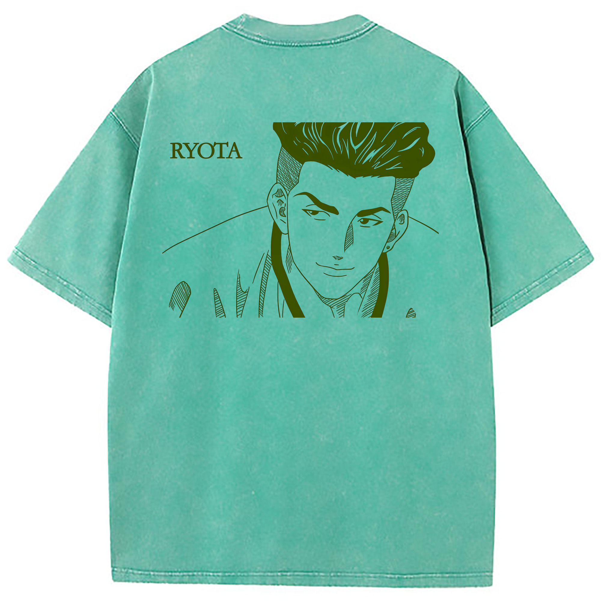 （画像用） SLAM DUNK／スラムダンク 綿100% ヴィンテージ風 半袖Tシャツ（背面プリント）